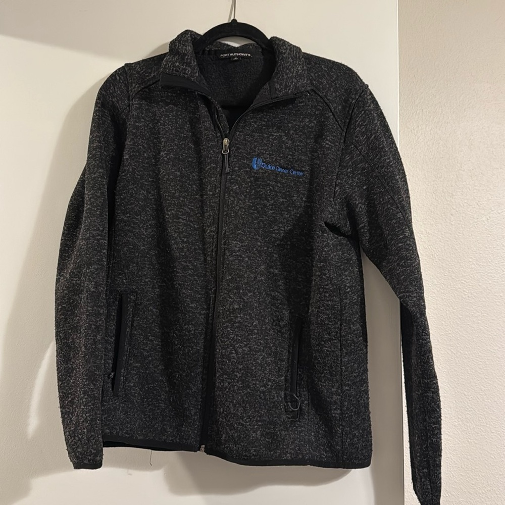 Nic zip up with Duke Cancer Center logo